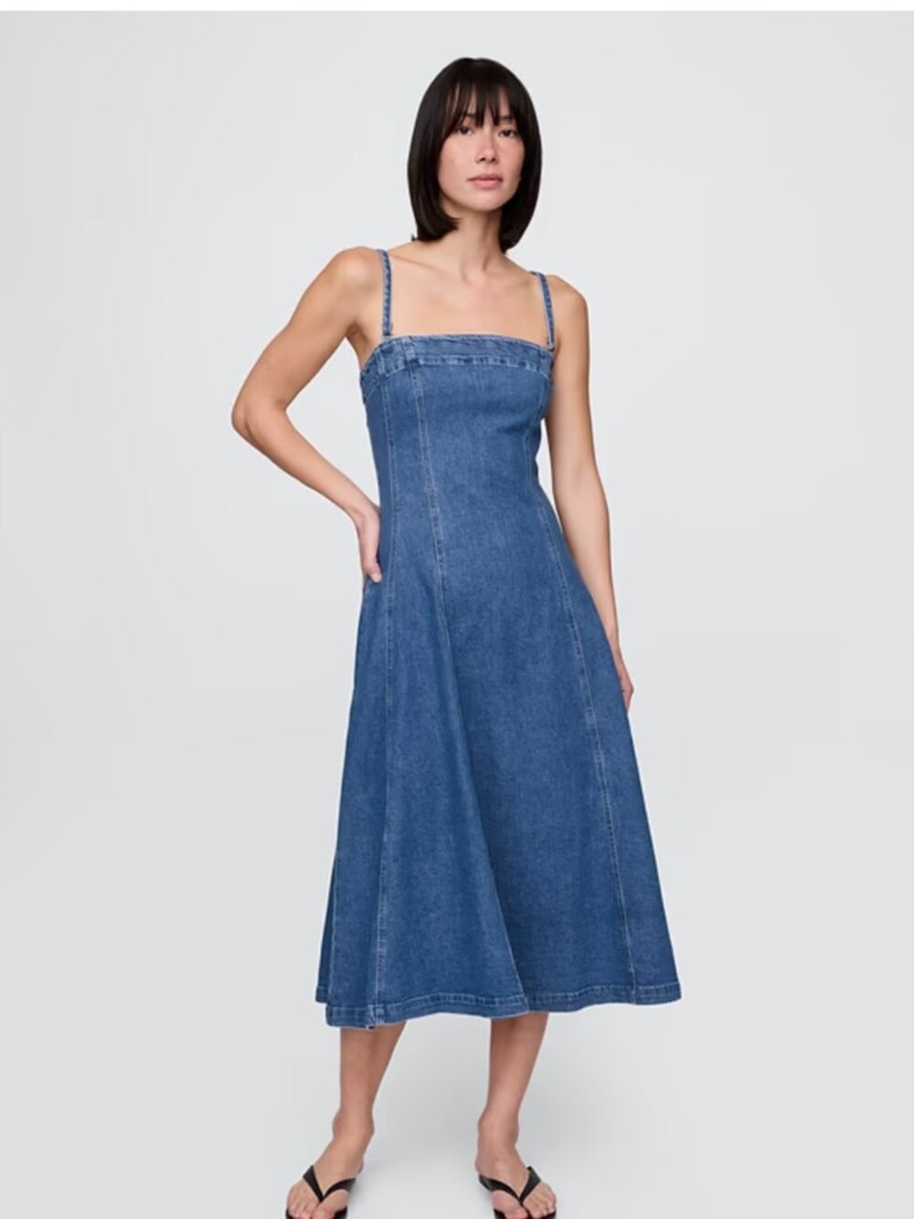 NWT - GAP Denim Midi Dress - Size XXS